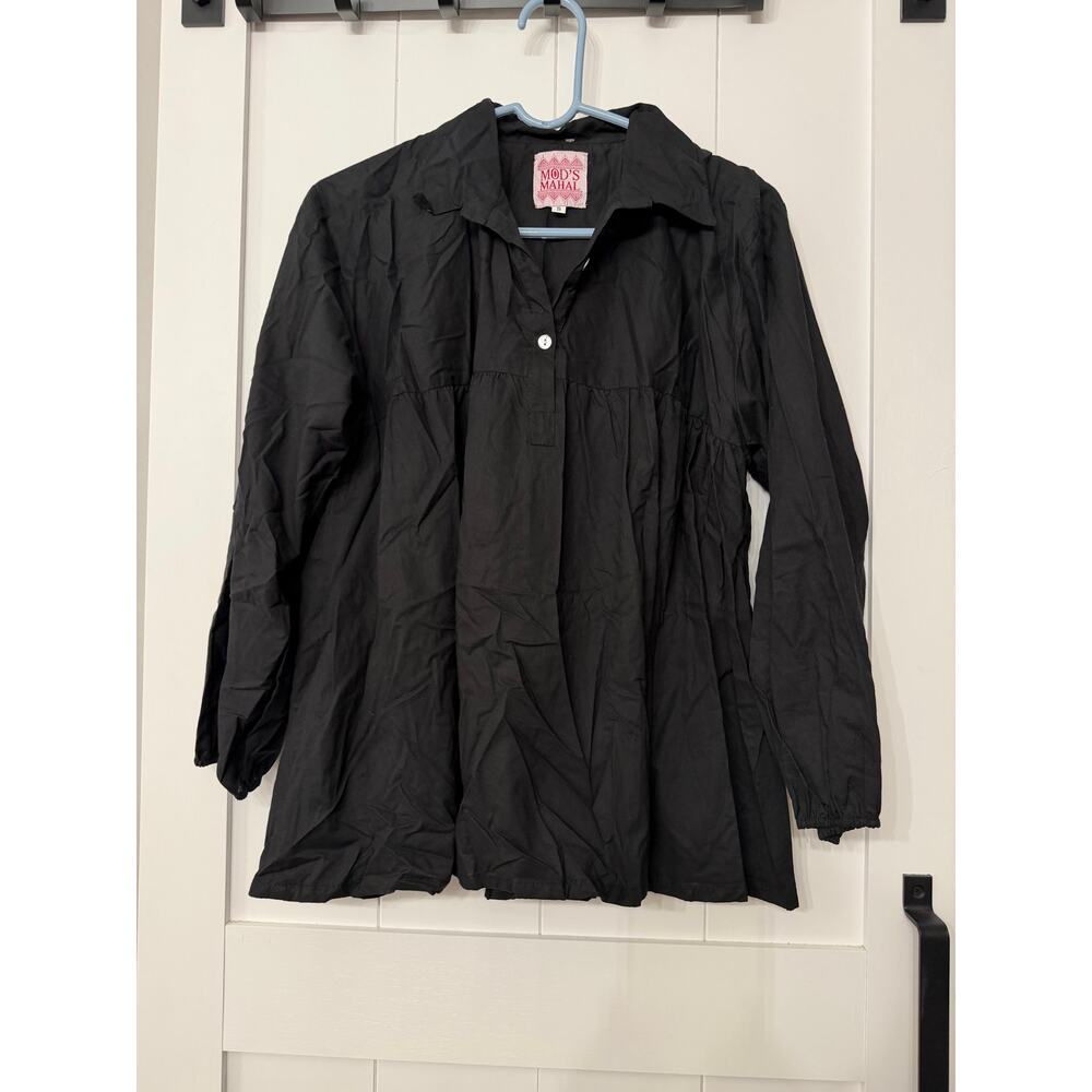 Mod’s Mahal Swinger Top new with tag black poet’s top in sz small
